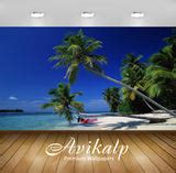 Avikalp Exclusive Awi1920 White Sand Beach Palm Trees Full HD Wallpape ...