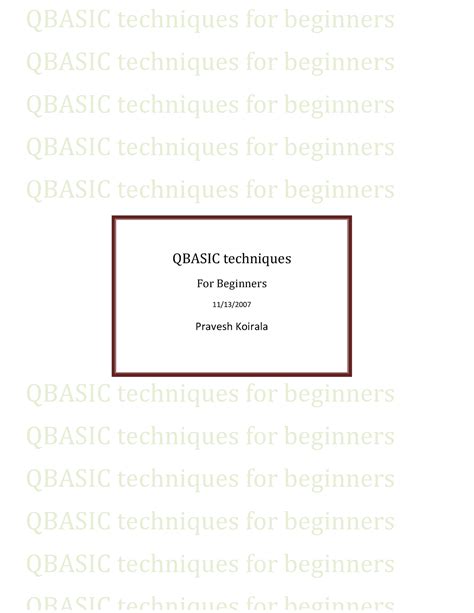 Q Basic Tutorial for Beginners Download 的图像结果