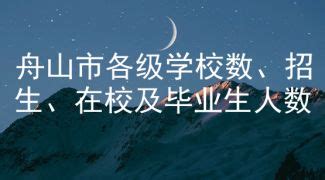 舟山市各级学校数、招生、在校及毕业生人数分别是多少？