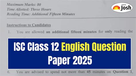 ISC English Question Paper 的图像结果