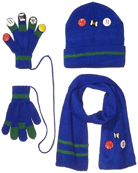 Buy Kidorable Little Boys' Sports Hat Scarf Set, Blue, Medium at Amazon.in