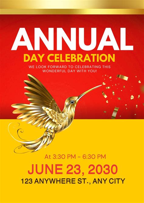 Free Customizable Annual Day Invitation Cards templates - Canva
