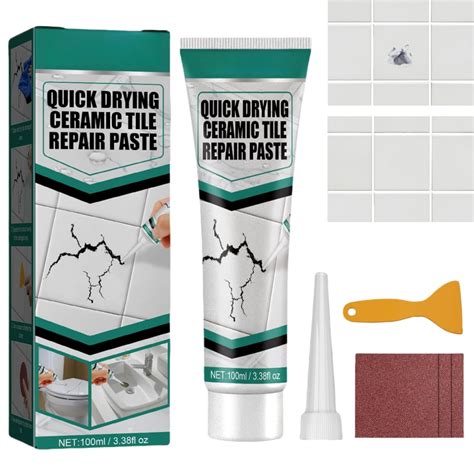 Small Hole & Crack Repair Paste for Ceramic Tiles - Shower Tray & Tile ...
