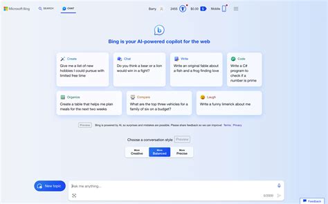 Bing Chat Mode 的图像结果