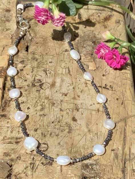 Keshi Pearl Rough Black Diamond Necklace – Santa Fe Marketplace – Shop ...