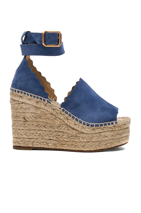 Chloe Lauren Suede Espadrilles in Cobalt | FWRD