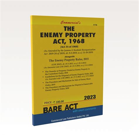 The Enemy Property Act, 1968 – Commercial Law Publishers
