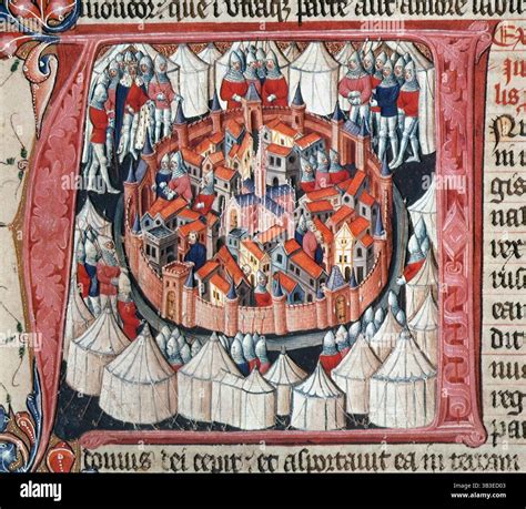 Nebuchadnezzar besieges Jerusalem, c1405-c1415. The city of Jerusalem, capital city of the ...