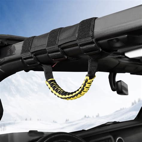Buy JeCar 2 x Roll Bar Grab Handles Paracord Grip Handles for 1955-2022 ...