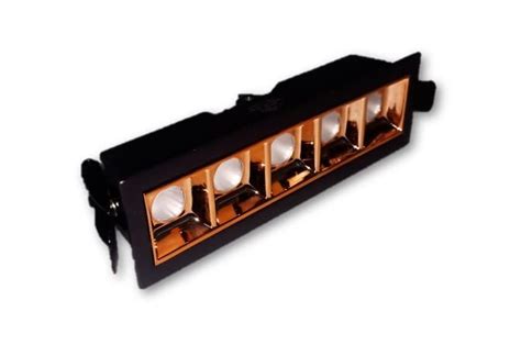 RADIANT LED 10 Watt Black Gold Finish Square Laser Linear Spotlight for ...