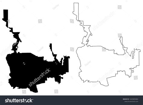 Pasadena Black And White Map