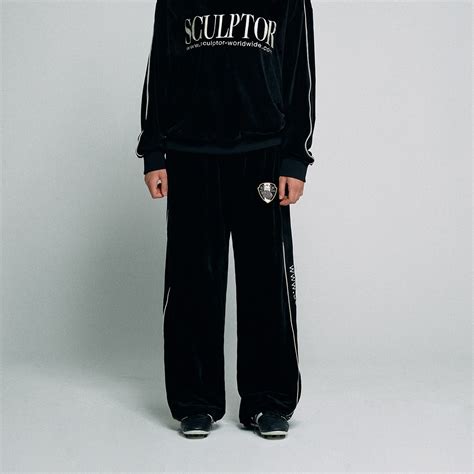 SCULPTOR Velour Track Pants BLACK 22FA-I（スカルプター ベロア トラックパンツ-ブラック ...