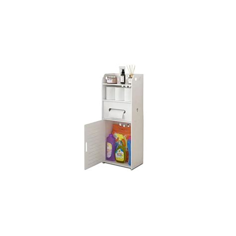 Buy Small Bathroom Storage Cabinet with Toilet Paper Holder Roller for ...