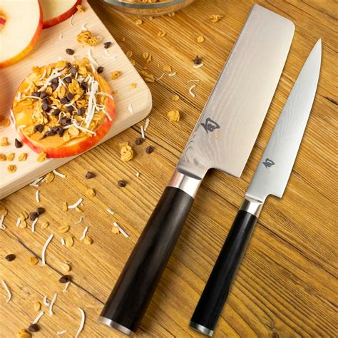 KAI Shun Classic 2 Pc Knife Gift Set (Nakiri 6.5" & Utility 6" Knife ...