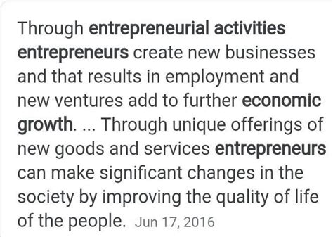 explain why entrepreneurial activities are important to social ...