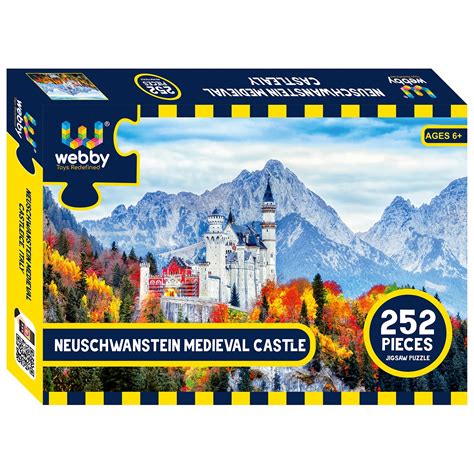 Webby Neuschwanstein Medieval Castle Jigsaw Puzzle, 252 pieces – Webby Toys