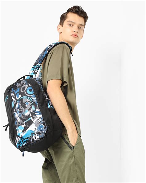 Buy Blue Wildcraft Colourblock Backpack with Brand Print | AJIO
