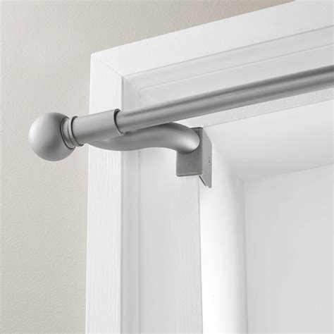 Expandable Curtain Rods Sun Zero Blackout Black Steel Tension Curtain