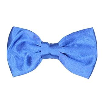 Buy Kavove Solid Essentials Blue Bow Tie at Amazon.in