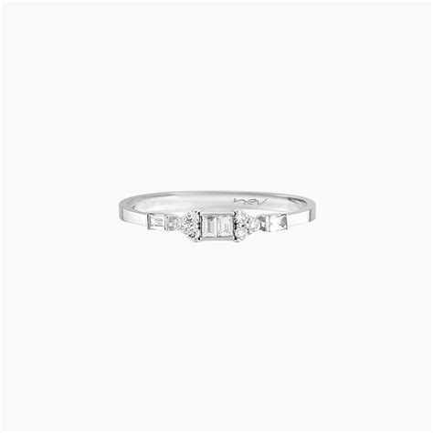 0.19 CT Baguette Cut Diamond White Gold Ring | Nev Jewellery