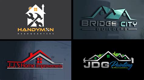Modern Home Remodeling Logos Modern Home Logo Stock Illustrations