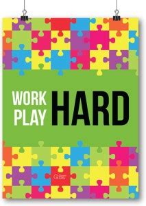 Work Hard Play Hard A3 Sized Poster by QuoteSutra Paper Print - Quotes ...