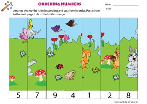 Image result for Ordering Numbers Math Worksheets