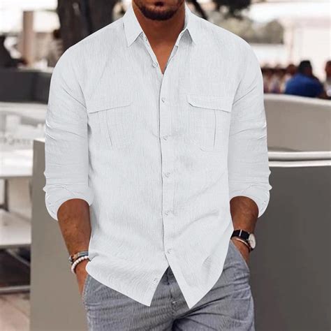 Dtydtpe Flannel Shirt for Men, Men S Fashion Casual Button Lapel Cotton ...