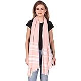 Buy Flyer Women's stole/scarf Colour- Pink & Grey stylish 100% soft ...