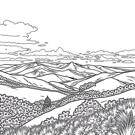 Best Scenery Coloring Pages (Free Printable PDF)