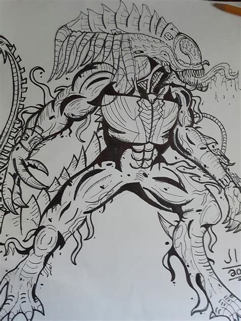 Image result for Alien Predator Hybrid Drawings