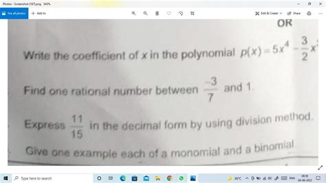 find one rational number -3/7 and 1 - Brainly.in