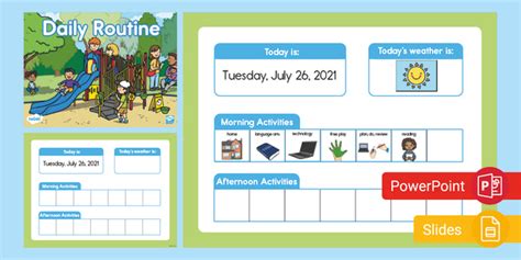 Interactive Daily Routine Presentation - PowerPoint & Google Slides