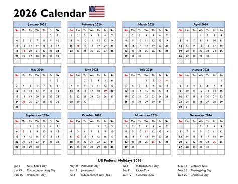 General Blue Calendar 2026 With Bank Holidays