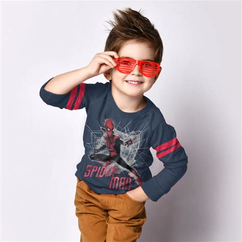 Spiderman Navy Full Sleeve Boys Tshirt – BONKIDS