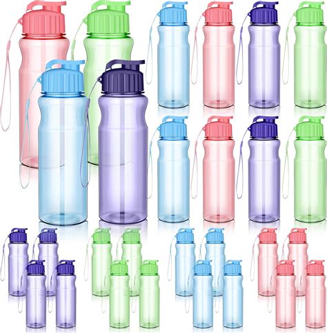 Amazon.com : Ziliny 24 Pcs Plastic Water Bottles for Kids Bulk 17 oz ...