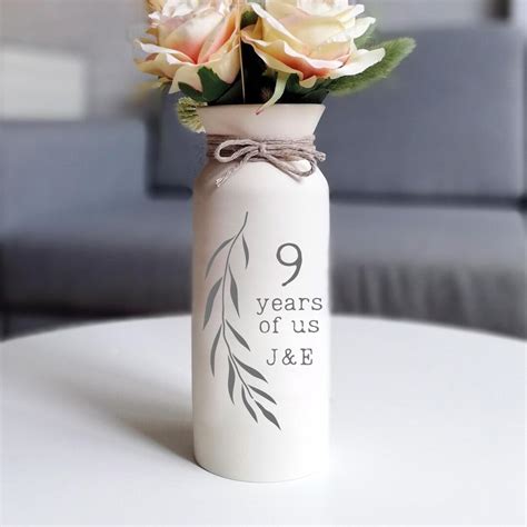 9 Year Anniversary Gift for Wife Willow Gifts 9th Ninth Pottery Flower ...