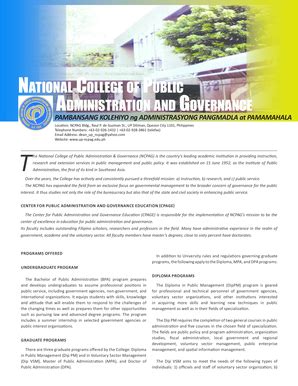 Fillable Online ovcaa upd edu National College of Public - ovcaa upd ...