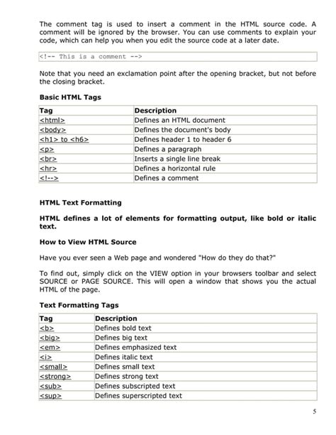 Image result for HTML Basic Notes