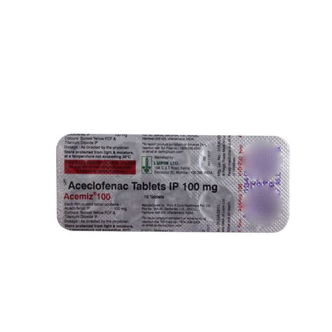 Acemiz 100 Tablet 10's Price, Uses, Side Effects, Composition - Apollo ...