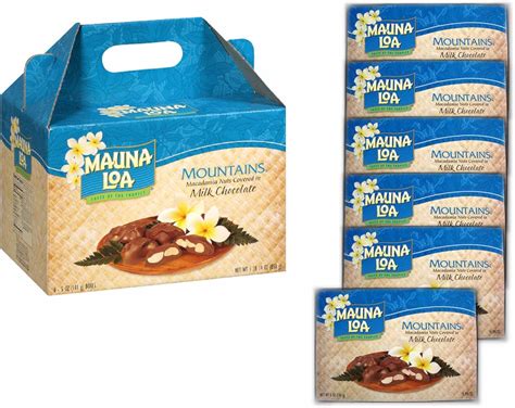 Mauna Loa Milk Chocolate Macadamia Nuts (6 Individually Wrapped Boxes ...