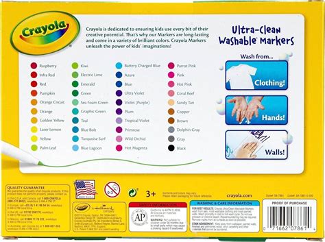 Crayola Ultra Clean Washable Markers, Fine Line Marker Set, Gift For ...