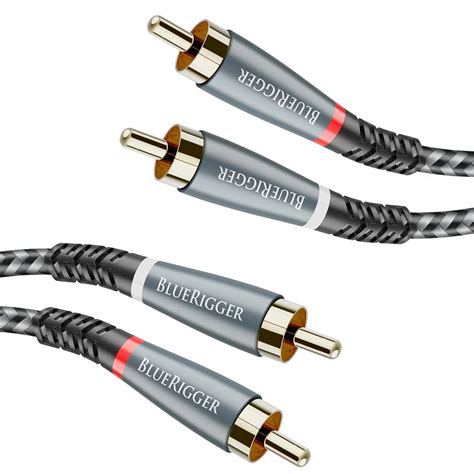 Buy BlueRigger Dual Shielded Subwoofer Audio RCA Cable with Gold Plated ...