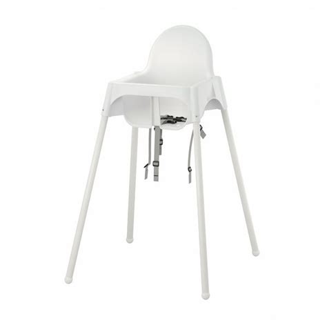 ANTILOP highchair with safety belt, white/white - IKEA