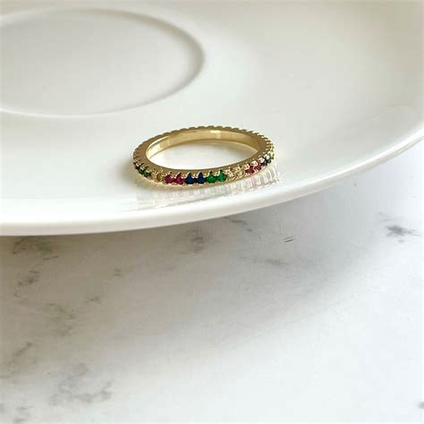 【real gold plating】full rainbow ring | amie