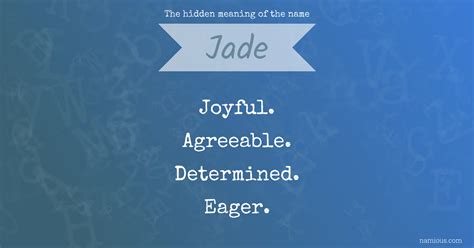 The hidden meaning of the name Jade | Namious