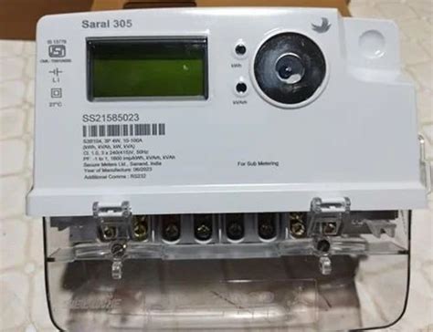 Three Phase Electric Meter - Saral 305 Submeter 3 Phase Retailer from ...