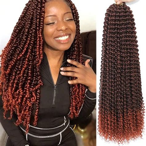 Passion Twist Hair 30 Inch 3 Packs Water Wave Crochet Hair Curly ...