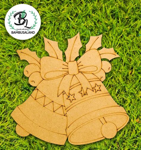 MDF Christmas Jingle Bells for DIY Craft and Decoration - Bambusaland