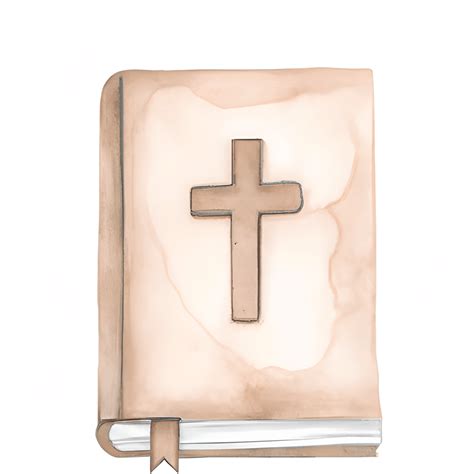 Bible with Cross Watercolor Clip Art · Creative Fabrica